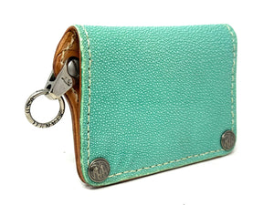 Anvil 5G Mini Long Wallet - Tiffany Blue Stingray - Anvil Customs