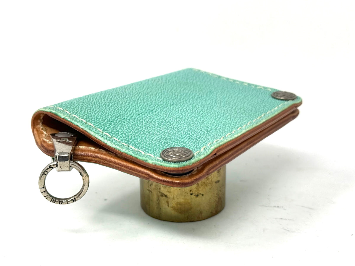 Anvil 5G Mini Long Wallet - Tiffany Blue Stingray - Anvil Customs