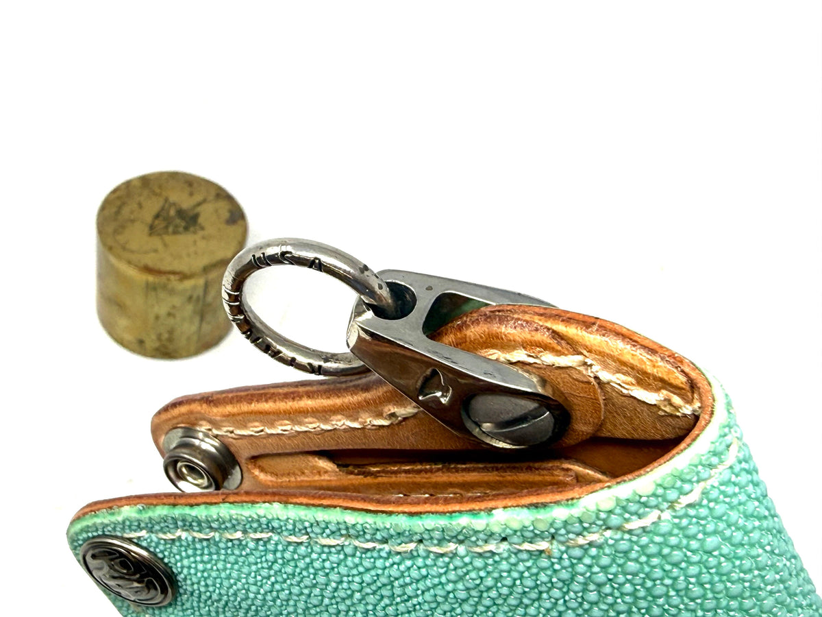 Anvil 5G Mini Long Wallet - Tiffany Blue Stingray - Anvil Customs