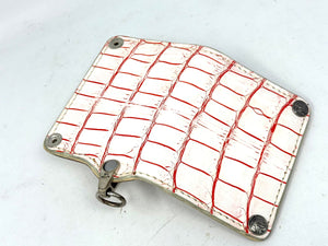 Anvil 5G Mini Long Wallet -  White/Red Alligator - Anvil Customs