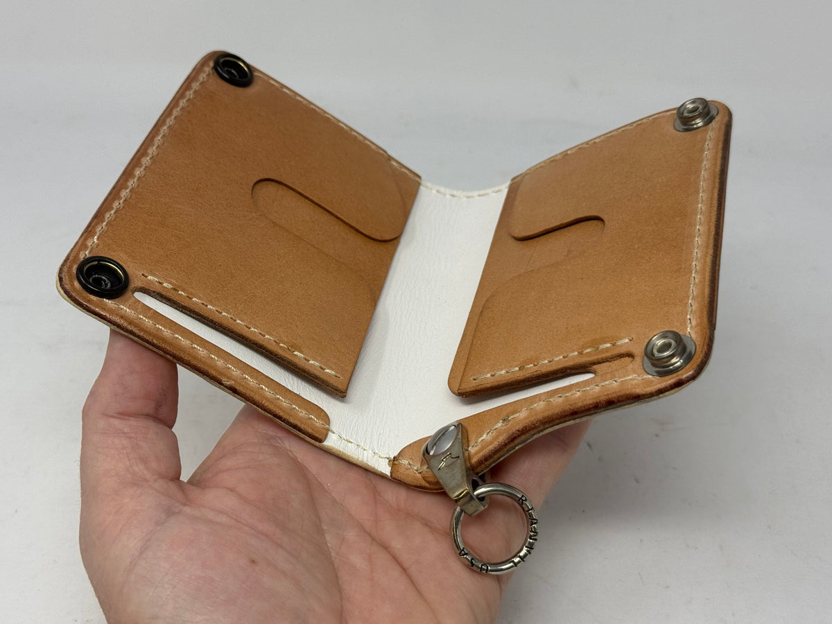 Anvil 5G Mini Long Wallet -  White/Red Alligator - Anvil Customs