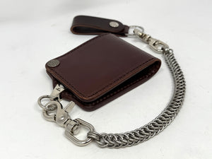 ANVIL Bifold Leather Chain Wallet - Brown 5G - Anvil Customs