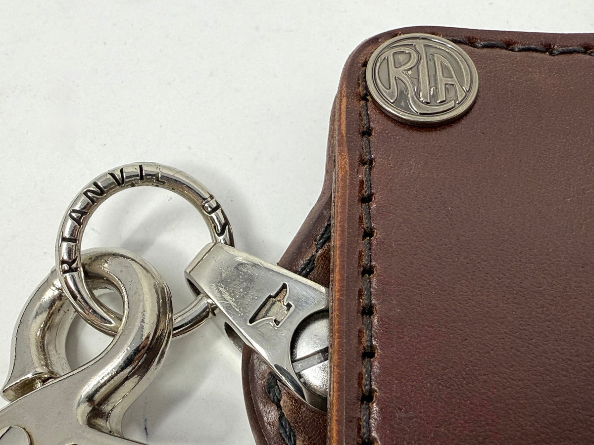 ANVIL Bifold Leather Chain Wallet - Brown 5G - Anvil Customs