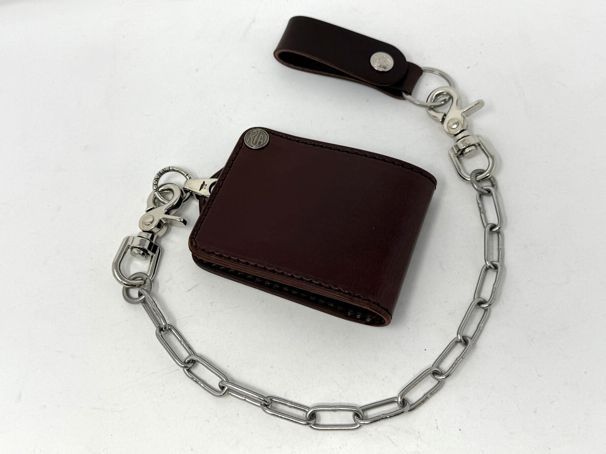 ANVIL Bifold Leather Chain Wallet - Brown 5G - Anvil Customs