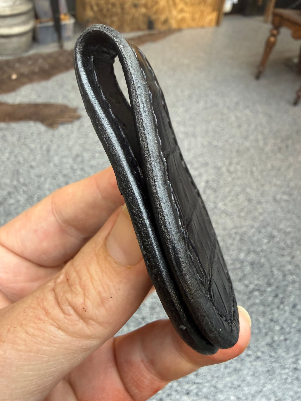 Anvil Cash Clamp Wallet:  Black Alligator