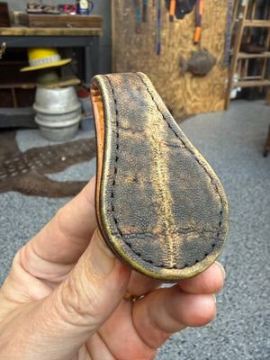 Anvil Cash Clamp Wallet:  Patina Elephant