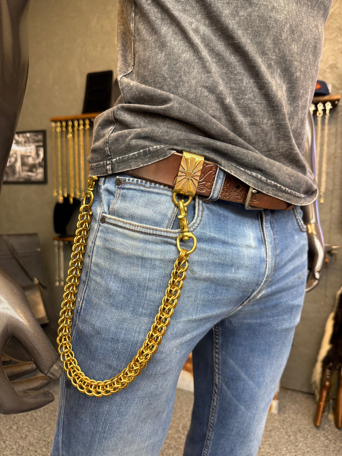 Anvil Signature Belt Charm Loop Wallet Chain Attachment - Bronze - Anvil Customs
