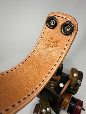 Chocolate Hippo Leather Bracelet / Cuff - Anvil Customs