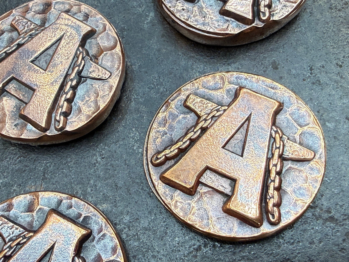 Copper Anvil Maker Coin - Anvil Customs