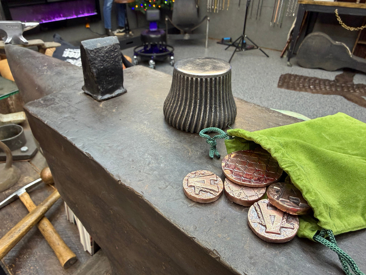 Copper Anvil Maker Coin - Anvil Customs