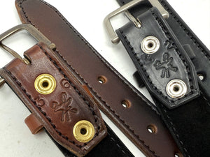 Custom Leather Belt - 2 Ply Stitched Gun Belt - Anvil Customs