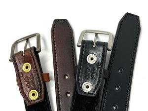 Custom Leather Belt - 2 Ply Stitched Gun Belt - Anvil Customs
