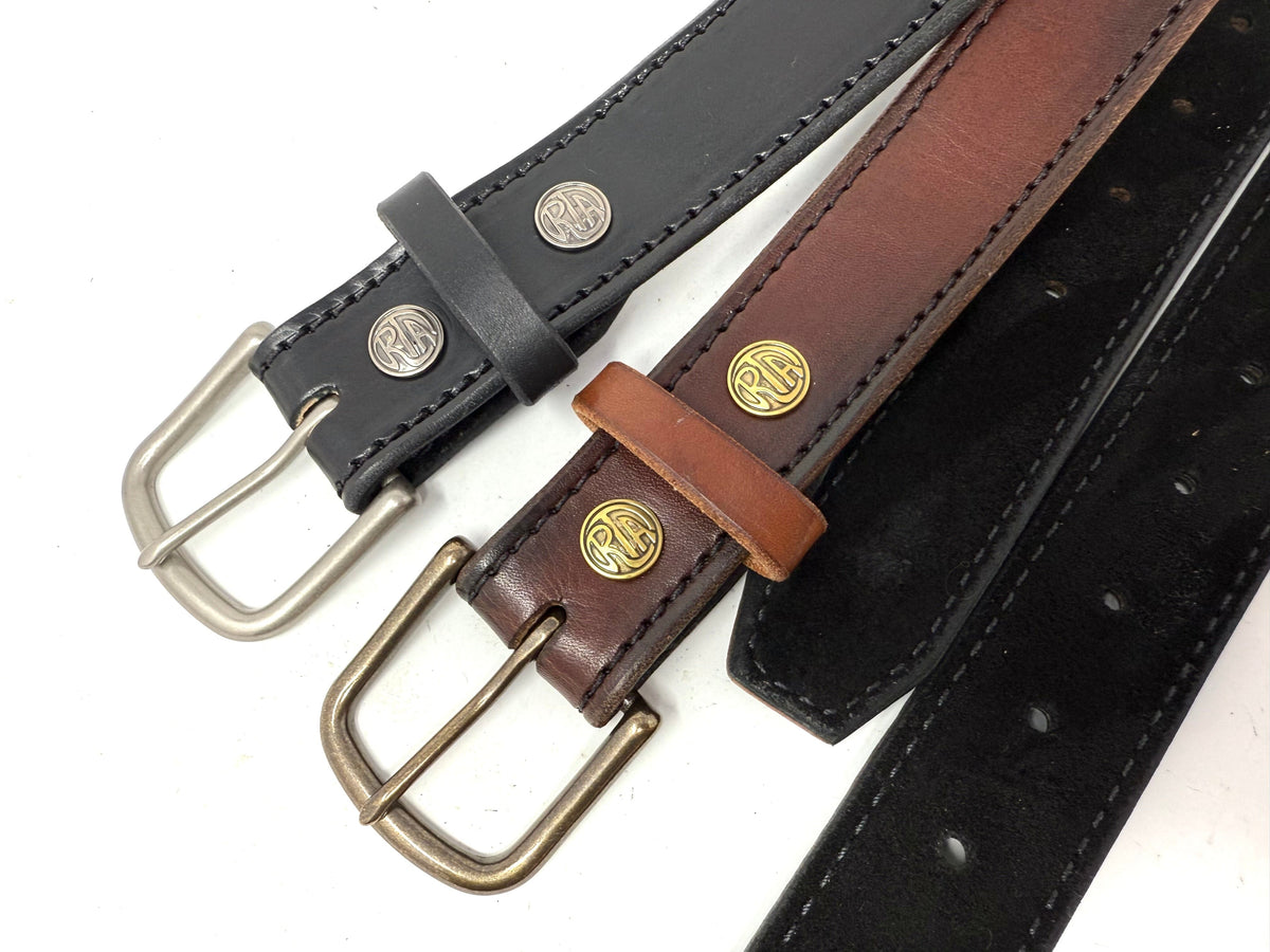 Custom Leather Belt - 2 Ply Stitched Gun Belt - Anvil Customs