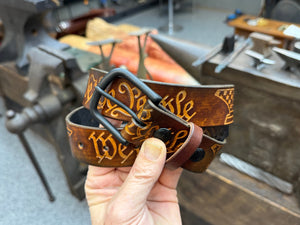 Custom Leather Belt - We The People - Anvil Customs
