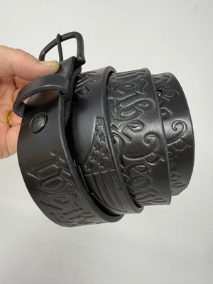 Custom Leather Belt - We The People - Anvil Customs