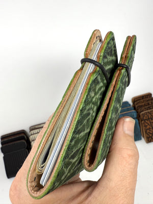 El Camino Wallet - Antiqued Green Elephant - Anvil Customs