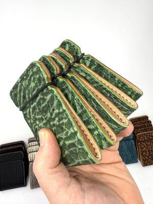El Camino Wallet - Antiqued Green Elephant - Anvil Customs