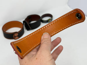 Elephant Leather Bracelet / Cuff: RED - Anvil Customs