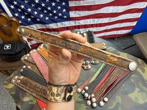 Exotic Leather Bracelet / Cuff:   Fallout Lambskin - Anvil Customs