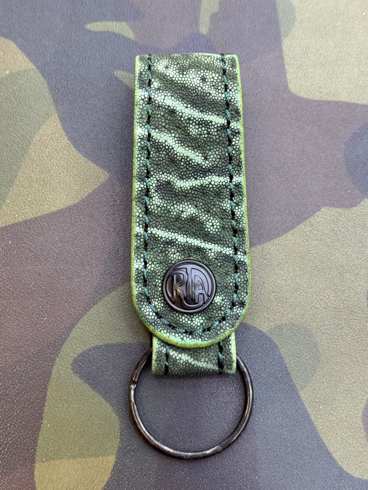 Leather Loop - Antique Green Elephant - Anvil Customs