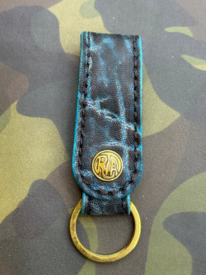 Leather Loop - Antique Turquoise Elephant - Anvil Customs