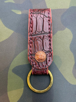Leather Loop - Antique Wine Alligator - Anvil Customs