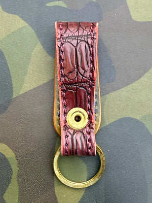 Leather Loop - Antique Wine Alligator - Anvil Customs