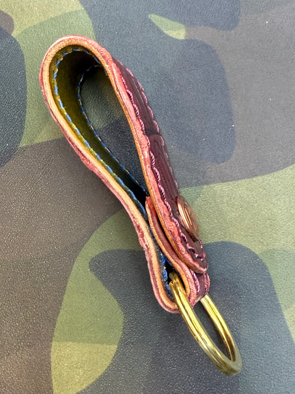 Leather Loop - Antique Wine Alligator - Anvil Customs
