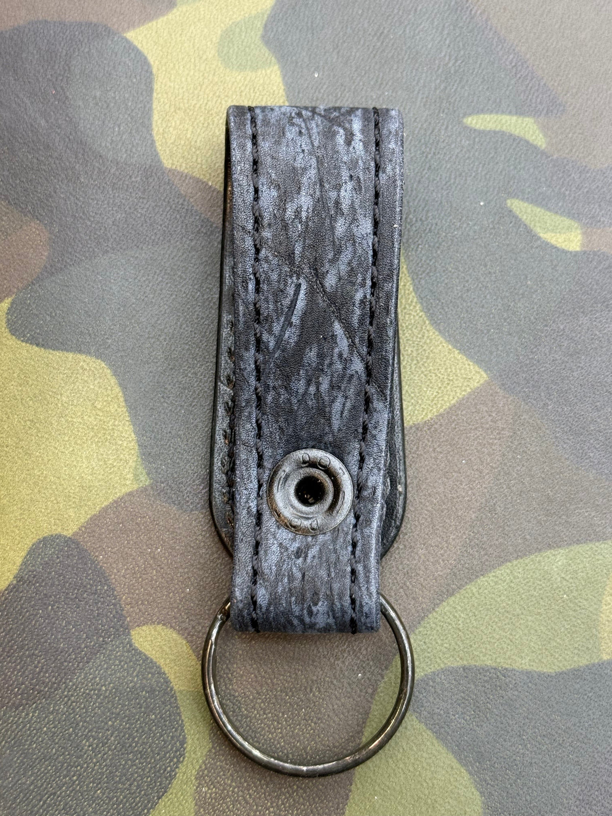 Leather Loop - Blue Cape Buffalo - Anvil Customs