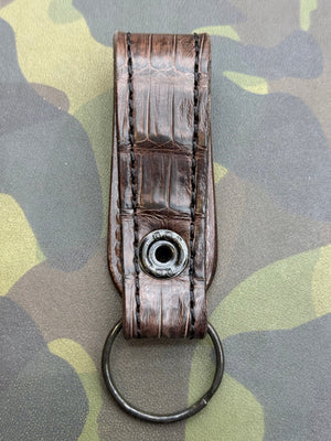 Leather Loop - Brown Alligator - Anvil Customs
