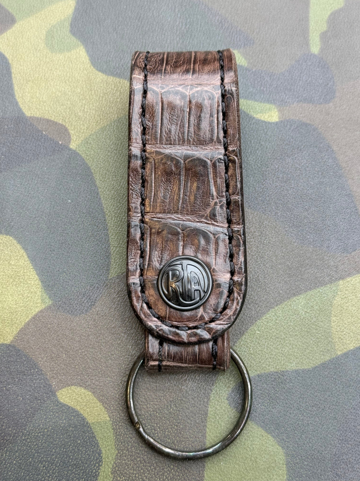 Leather Loop - Brown Alligator - Anvil Customs