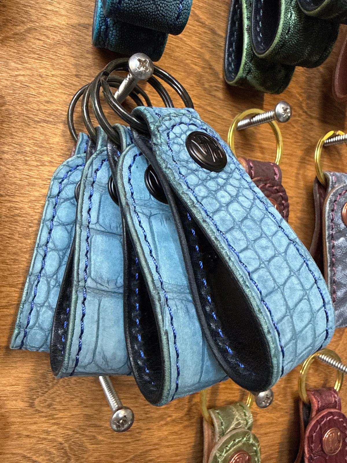 Leather Loop - SkyBlu Nubuck Alligator - Anvil Customs