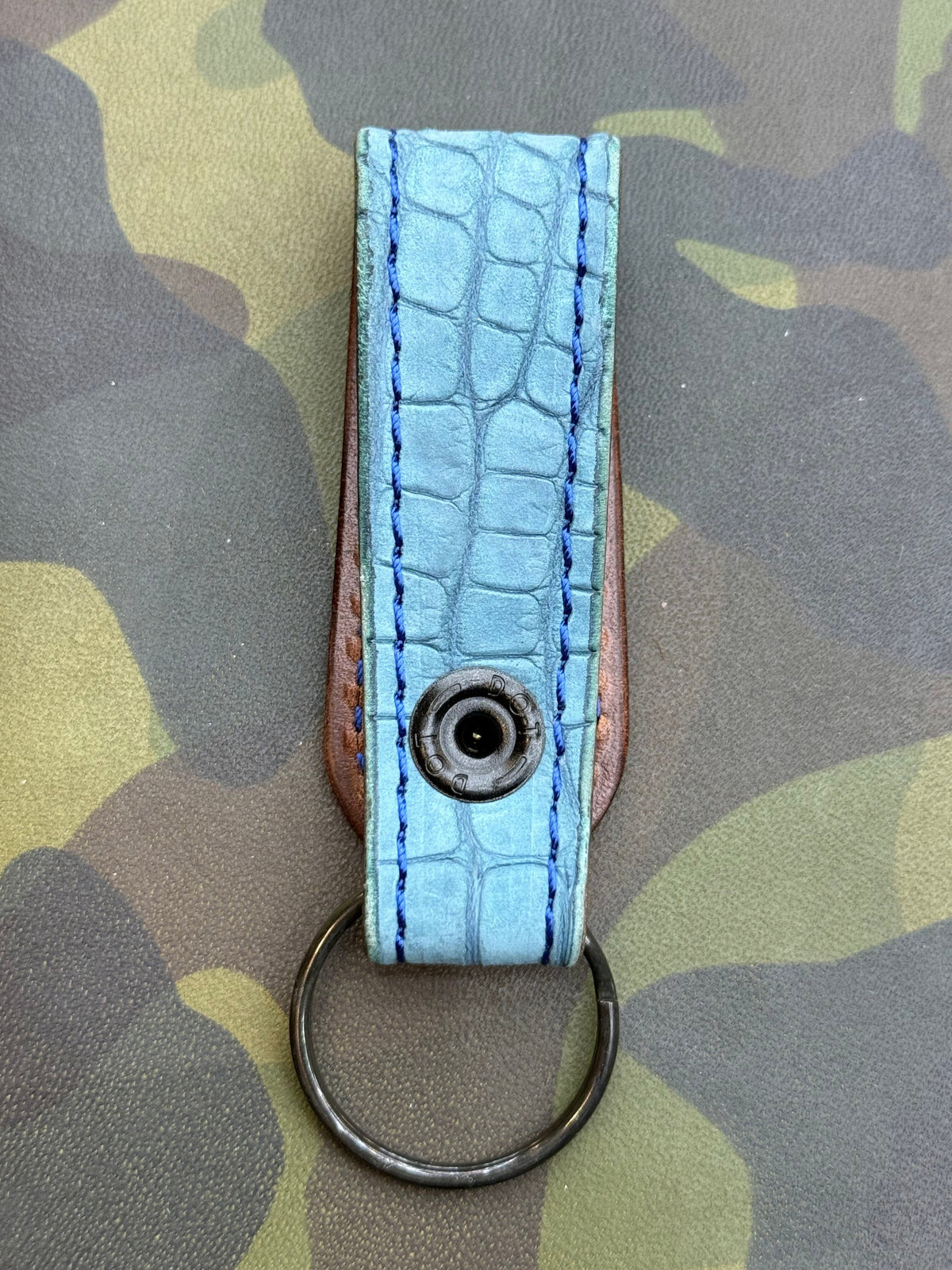 Leather Loop - SkyBlu Nubuck Alligator - Anvil Customs
