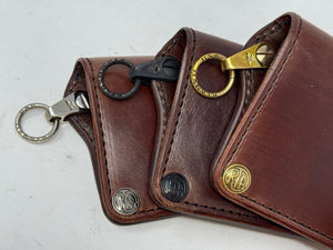 Long Biker Leather Chain Wallet - Brown 5G - Anvil Customs