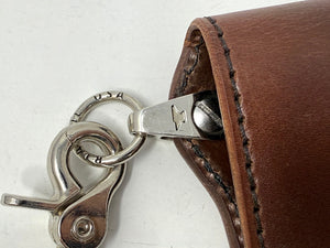 Long Biker Leather Chain Wallet - Brown 5G - Anvil Customs