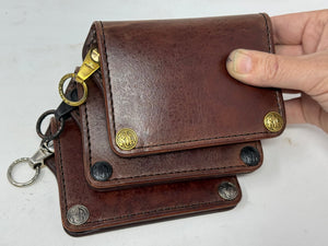 Mini Long Leather Chain Wallet - Brown 5G - Anvil Customs