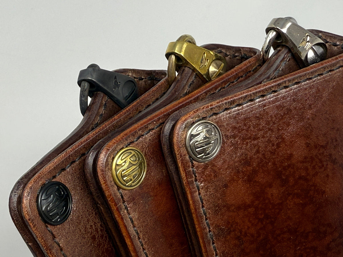 Mini Long Leather Chain Wallet - Brown 5G - Anvil Customs