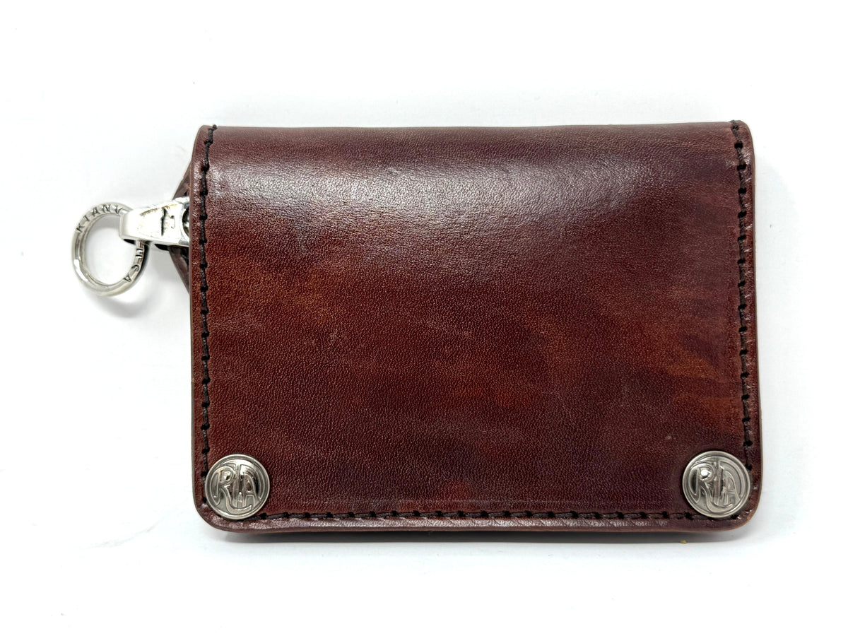 Mini Long Leather Chain Wallet - Brown 5G - Anvil Customs