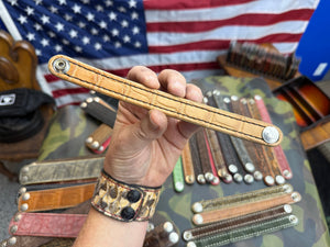 Natural Alligator Leather Bracelet / Cuff - Anvil Customs