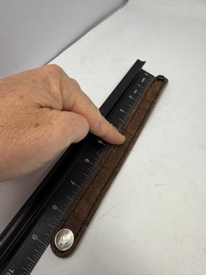Nubuck Brown Alligator Leather Bracelet / Cuff - Anvil Customs