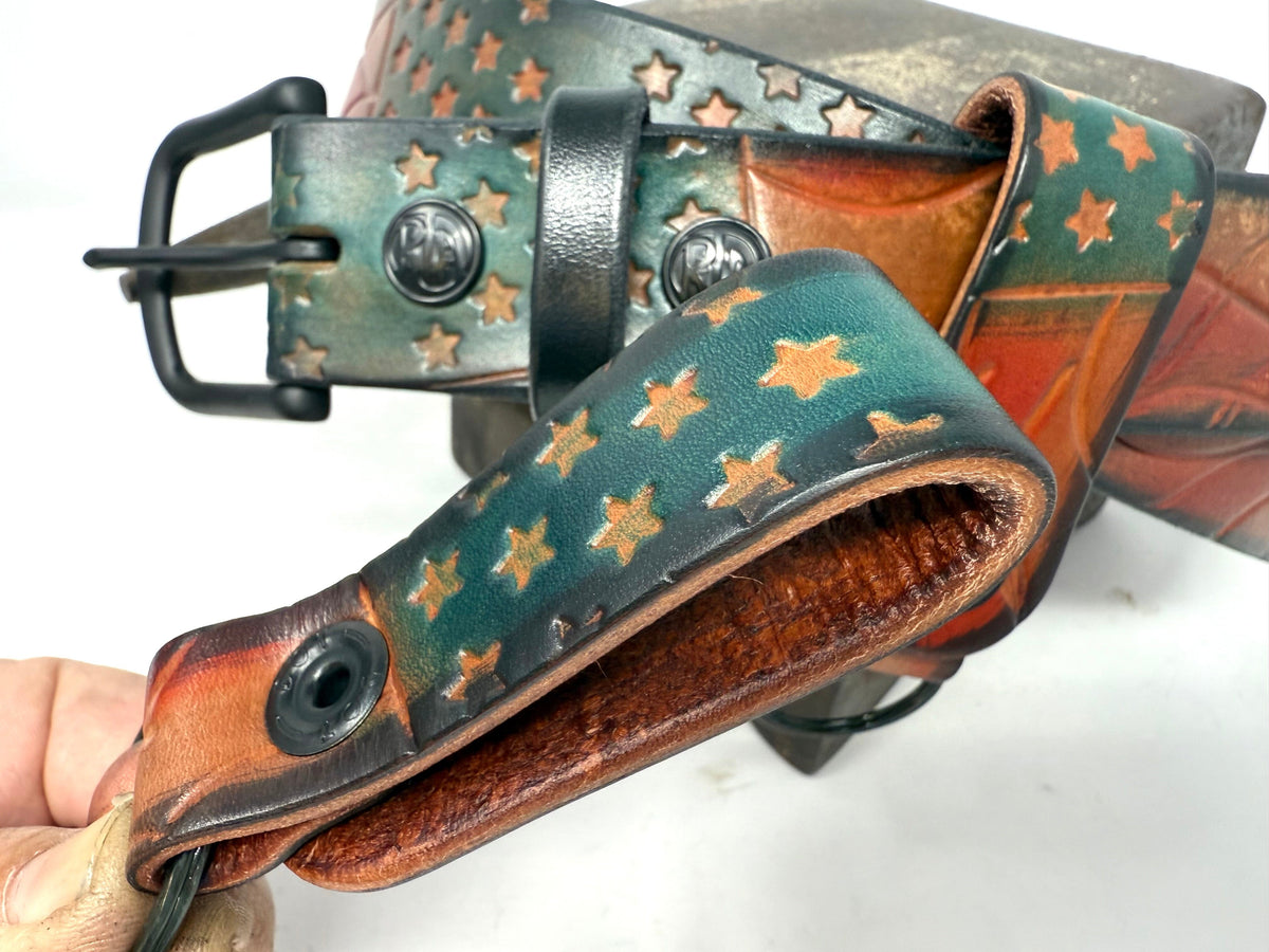‘Old Glory’ Leather Loop - Happy 249th Birthday USA - Anvil Customs