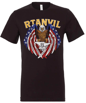 RTAnvil “America” T-Shirt (BLACK tri-blend) - Anvil Customs