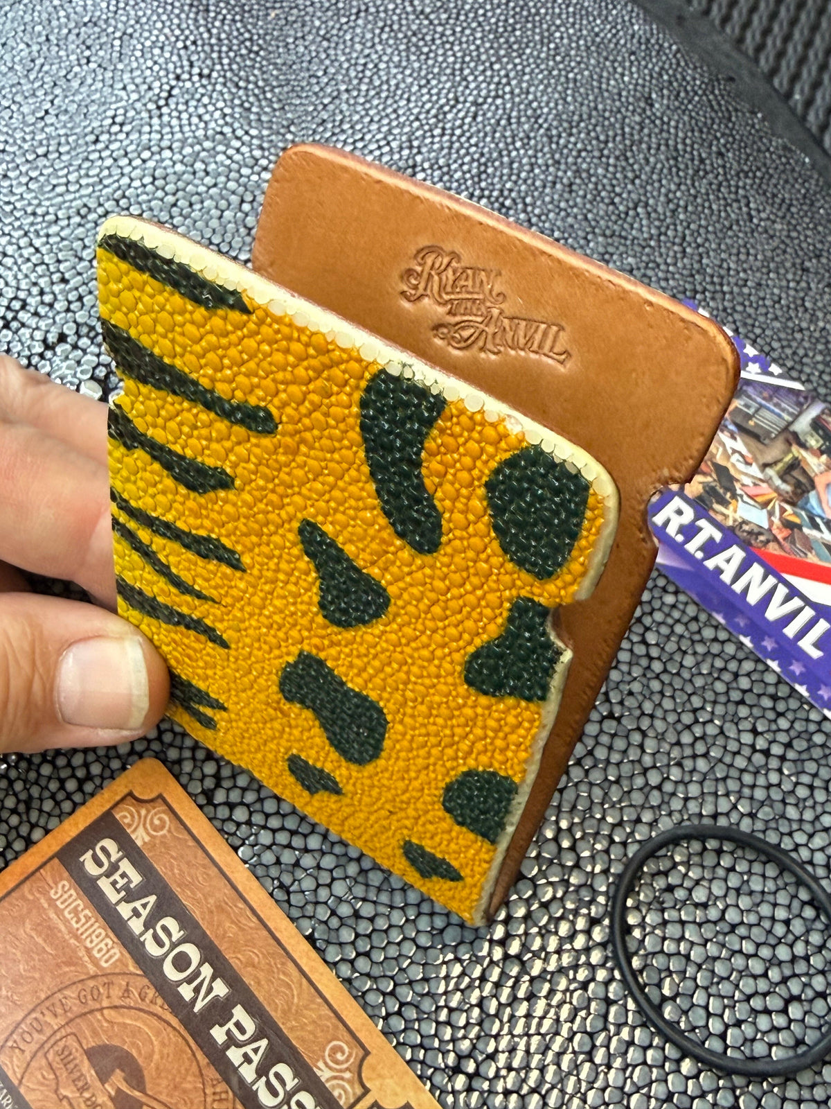 RTAnvil Cash Wrap Wallet - Tiger Stripe Stingray - Anvil Customs