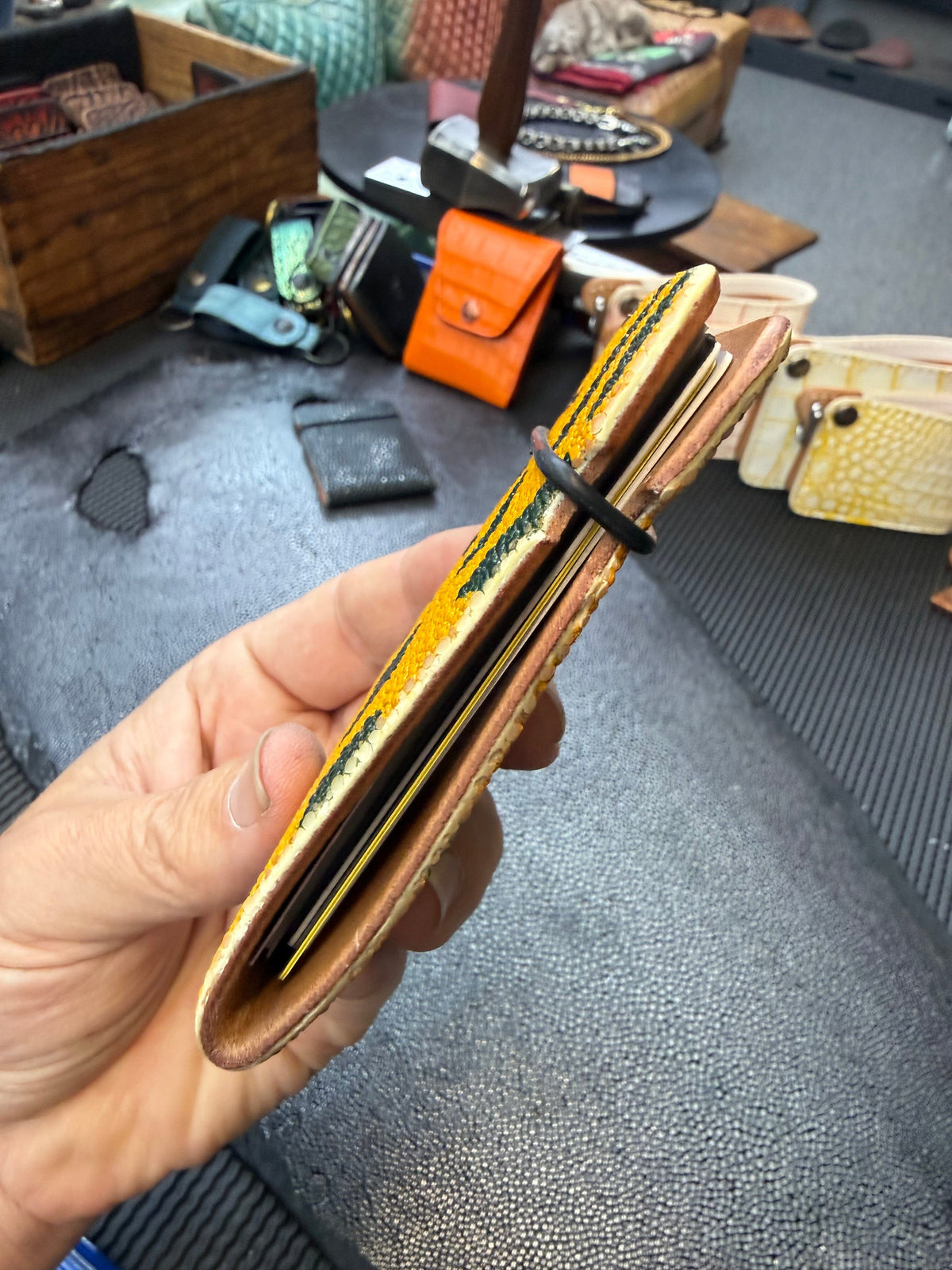 RTAnvil Cash Wrap Wallet - Tiger Stripe Stingray - Anvil Customs