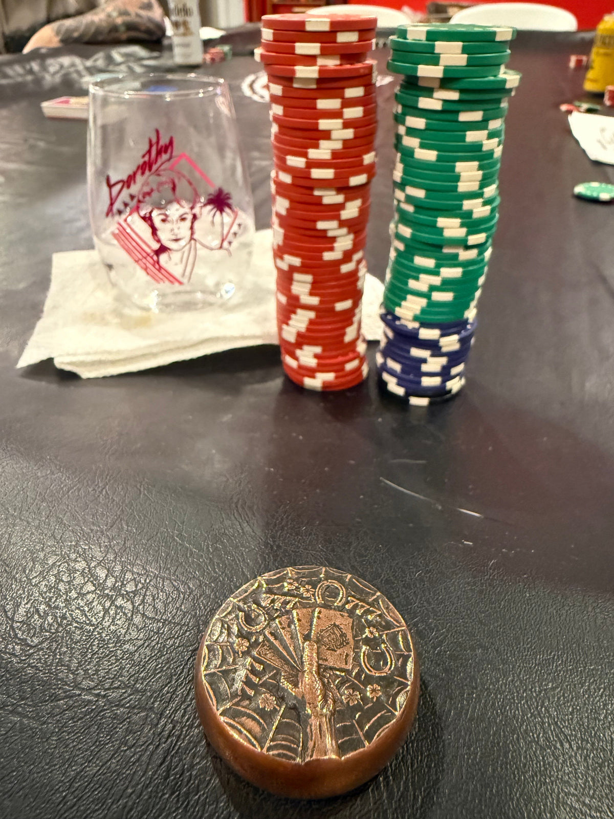 RTAnvil Original “Dead Man’s Hand” Copper Poker Card Guard - Anvil Customs