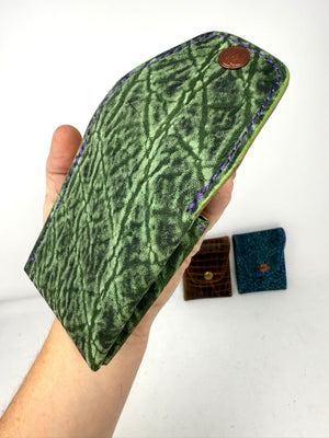 Sarasota Wallet - Antiqued Green Elephant - Anvil Customs