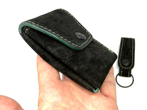 Sarasota Wallet - Black Hippo w Green - Anvil Customs