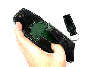 Sarasota Wallet - Black Hippo w Green - Anvil Customs
