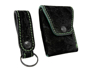 Sarasota Wallet - Black Hippo w Green - Anvil Customs