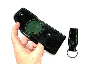 Sarasota Wallet - Black Hippo w Green - Anvil Customs